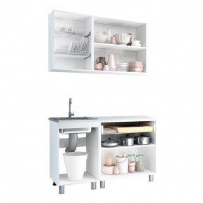 Кухня Айсбери 1.2 м (Белый/Дуб Сонома) в Приобье - priobie.ok-mebel.com | фото 2