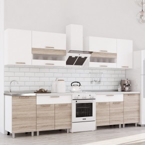 Кухня Айсбери 2.4 м (Белый/Дуб Сонома) в Приобье - priobie.ok-mebel.com | фото