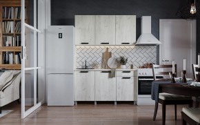 Кухня ДИОР 1500 (Белый/Дуб Крафт белый) в Приобье - priobie.ok-mebel.com | фото