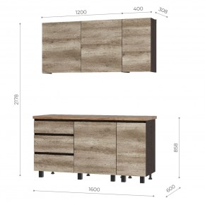 Кухня Энигма 1.6 м (венге/дуб каньон) в Приобье - priobie.ok-mebel.com | фото 5