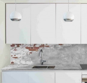 Кухонный фартук со столешницей (А-01) в едином стиле (3050 мм) в Приобье - priobie.ok-mebel.com | фото