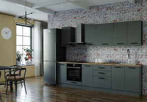 Кухонный гарнитур Антрацит 2800 (Стол. 26мм) в Приобье - priobie.ok-mebel.com | фото