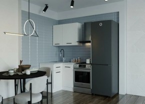 Кухонный гарнитур Белый Глянец 1000*1000 (Стол. 38мм) в Приобье - priobie.ok-mebel.com | фото