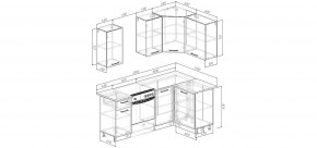 Кухонный гарнитур Белый Глянец 2000*1200 (Стол. 38мм) в Приобье - priobie.ok-mebel.com | фото 2