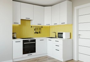 Кухонный гарнитур Белый Глянец 2200*1600 h950 (Стол. 38мм) в Приобье - priobie.ok-mebel.com | фото