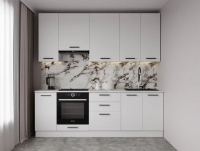 Кухонный гарнитур Белый Глянец 2400 h950 (Стол. 38мм) в Приобье - priobie.ok-mebel.com | фото