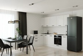 Кухонный гарнитур Белый Глянец 2600*1600 (Стол. 26мм) в Приобье - priobie.ok-mebel.com | фото