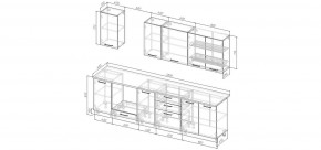 Кухонный гарнитур Белый Глянец 2800 (Стол. 26мм) в Приобье - priobie.ok-mebel.com | фото 2
