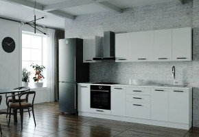 Кухонный гарнитур Белый Глянец 2800 (Стол. 38мм) в Приобье - priobie.ok-mebel.com | фото