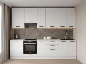Кухонный гарнитур Белый Глянец 3000 h950 (Стол. 26мм) в Приобье - priobie.ok-mebel.com | фото