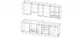 Кухонный гарнитур Белый Глянец 3000 h950 (Стол. 38мм) в Приобье - priobie.ok-mebel.com | фото 2