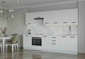 Кухонный гарнитур Белый Глянец 3000 (Стол. 26мм) в Приобье - priobie.ok-mebel.com | фото
