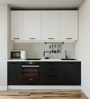 Кухонный гарнитур Графика 2200 (Стол. 26мм) в Приобье - priobie.ok-mebel.com | фото 1