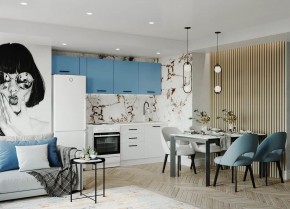 Кухонный гарнитур Капри 2550 (Стол. 26мм) в Приобье - priobie.ok-mebel.com | фото