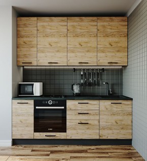 Кухонный гарнитур Крафт 2200 (Стол. 26мм) в Приобье - priobie.ok-mebel.com | фото 1