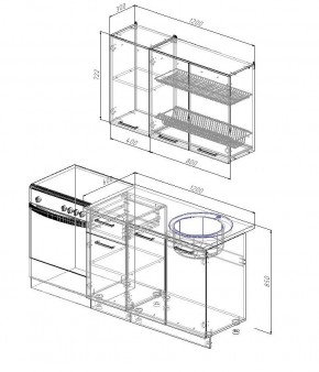 Кухонный гарнитур Латте 1200 (Стол. 26мм) в Приобье - priobie.ok-mebel.com | фото 2