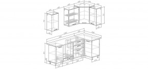 Кухонный гарнитур Меренга 2200*1000 (Стол. 26мм) в Приобье - priobie.ok-mebel.com | фото 2
