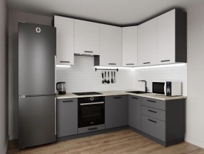 Кухонный гарнитур Меренга 2200*1600 h950 (Стол. 26мм) в Приобье - priobie.ok-mebel.com | фото