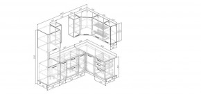 Кухонный гарнитур Меренга 2400*1600 (Стол. 38мм) в Приобье - priobie.ok-mebel.com | фото 2