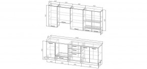 Кухонный гарнитур Меренга 2400 h950 (Стол. 38мм) в Приобье - priobie.ok-mebel.com | фото 2