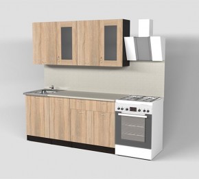 Кухня Симона Демо 1700 (Венга/Дуб Сонома) в Приобье - priobie.ok-mebel.com | фото