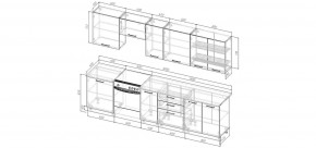Кухонный гарнитур Смоки 3000 (Стол. 38 мм) в Приобье - priobie.ok-mebel.com | фото 2