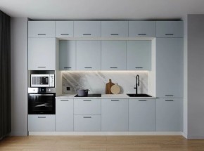 Кухонный гарнитур Смоки 3400 (Стол. 26мм) в Приобье - priobie.ok-mebel.com | фото