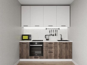 Кухонный гарнитур Старое Дерево 2200 h950 (Стол. 26мм) в Приобье - priobie.ok-mebel.com | фото
