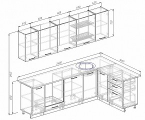 Кухонный гарнитур угловой Бланка 2600х1600 (Стол. 26мм) в Приобье - priobie.ok-mebel.com | фото 2