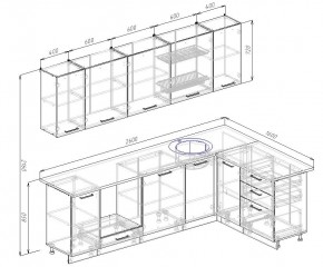 Кухонный гарнитур угловой Дели 2600*1600 (Стол. 26мм) в Приобье - priobie.ok-mebel.com | фото 2