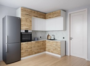 Кухонный гарнитур угловой Лада 2200*1700 (Стол. 26мм) в Приобье - priobie.ok-mebel.com | фото