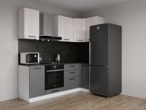 Кухонный гарнитур угловой Санторини 2200*1000 (Стол. 38мм) в Приобье - priobie.ok-mebel.com | фото