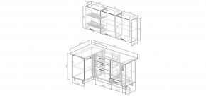 Кухонный гарнитур угловой Смоки 1000*1800 (Стол. 38 мм) в Приобье - priobie.ok-mebel.com | фото 2