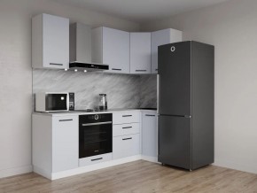 Кухонный гарнитур угловой Смоки 2200*1000 (Стол. 38 мм) в Приобье - priobie.ok-mebel.com | фото