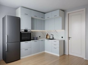 Кухонный гарнитур угловой Смоки 2200*1700 (Стол. 38мм) в Приобье - priobie.ok-mebel.com | фото
