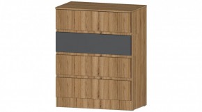 ЛЕНОРА Комод 4 ящика (графит) в Приобье - priobie.ok-mebel.com | фото