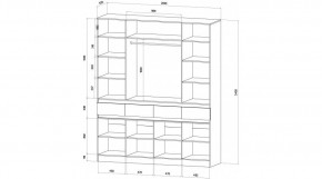 ЛЕНОРА Спальный гарнитур (модульный) графит в Приобье - priobie.ok-mebel.com | фото 9