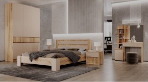 ЛЕНОРА Спальный гарнитур (модульный) кашемир в Приобье - priobie.ok-mebel.com | фото