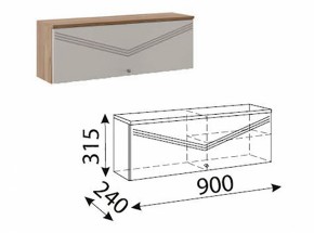 Лимба (гостиная) М10 Шкаф навесной малый в Приобье - priobie.ok-mebel.com | фото