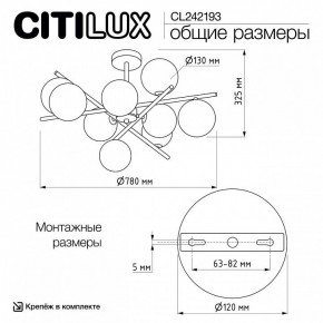 Люстра на штанге Citilux Ronny CL242193 в Приобье - priobie.ok-mebel.com | фото 8