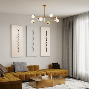 Люстра на штанге Eurosvet Calyx 60168/8 латунь в Приобье - priobie.ok-mebel.com | фото 4