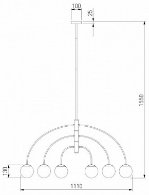 Люстра на штанге Eurosvet Cenacolo 30179/6 черный в Приобье - priobie.ok-mebel.com | фото 3