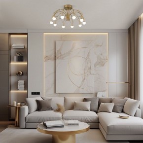 Люстра на штанге Eurosvet Ragno 90031/10 LED золото в Приобье - priobie.ok-mebel.com | фото 4