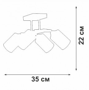 Люстра на штанге Vitaluce V2833 V2833-1/4PL в Приобье - priobie.ok-mebel.com | фото 4