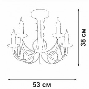 Люстра на штанге Vitaluce V3035 V3035-0/5PL в Приобье - priobie.ok-mebel.com | фото 3