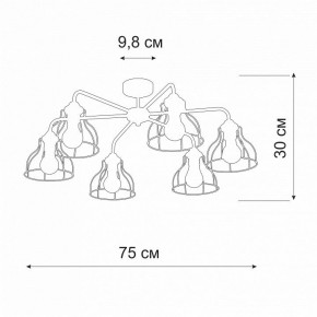 Люстра на штанге Vitaluce V3102 V3102-0/6PL в Приобье - priobie.ok-mebel.com | фото 2
