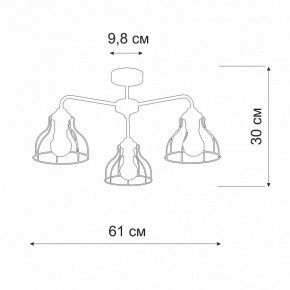 Люстра на штанге Vitaluce V3102 V3102-1/3PL в Приобье - priobie.ok-mebel.com | фото 2