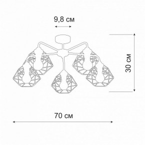 Люстра на штанге Vitaluce V4258 V4258-0/5PL в Приобье - priobie.ok-mebel.com | фото 2