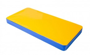 Мат гимнастический 1х0,5х0,08м цв. синий-желтый в Приобье - priobie.ok-mebel.com | фото 1