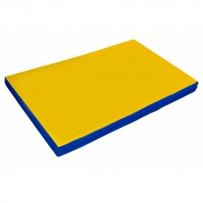 Мат гимнастический 2х1х0,05м цв. синий-желтый в Приобье - priobie.ok-mebel.com | фото 1